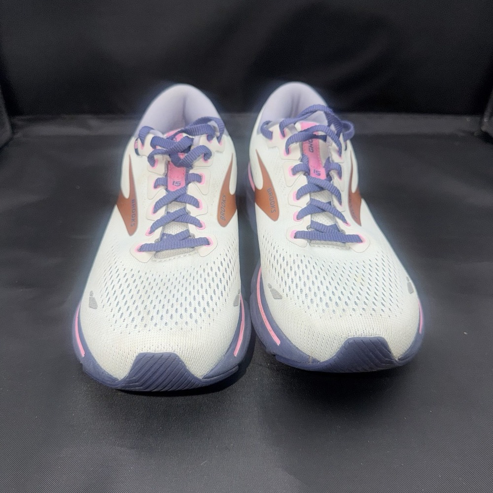Brooks Ghost 15 Womens Size 8 B Spa Blue Pink Copper Running Shoes 1203801B492